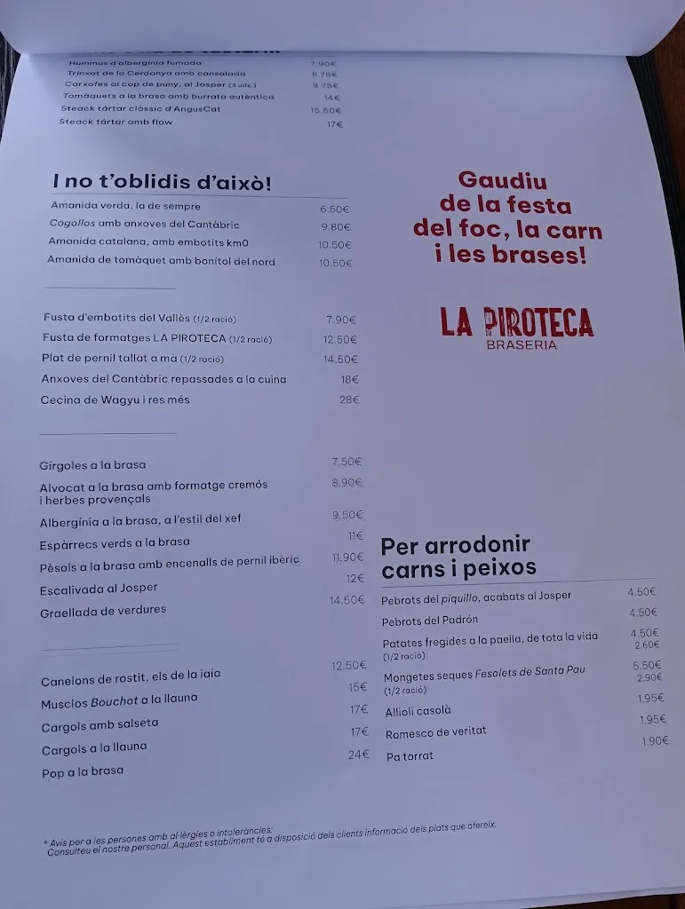 Menu_La Piroteca Braseria_Montmeló_image_2