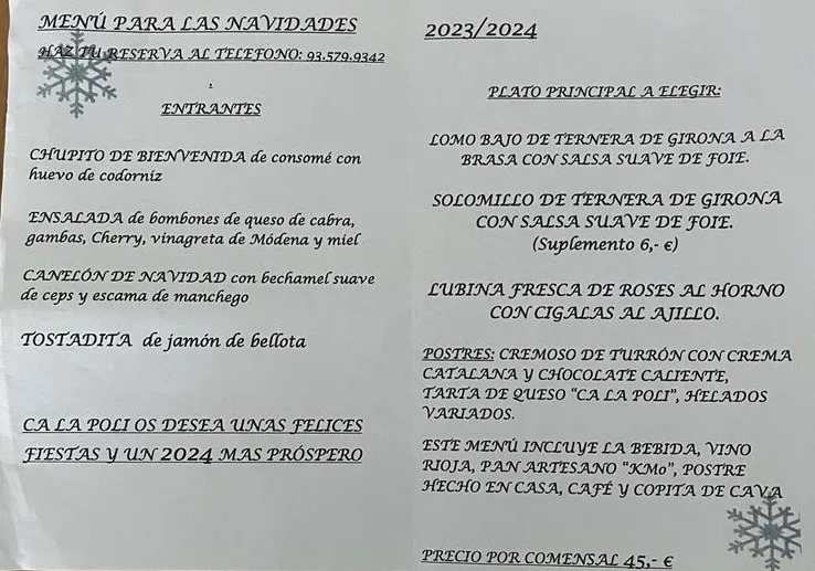 Menu_Restaurant Ca la Poli_Montornès del Vallès_immagine_1