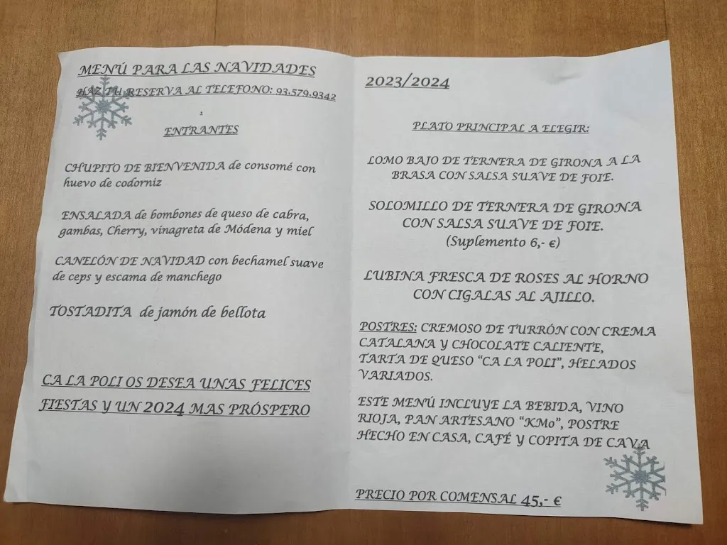 Menu_Restaurant Ca la Poli_Montornès del Vallès_immagine_4