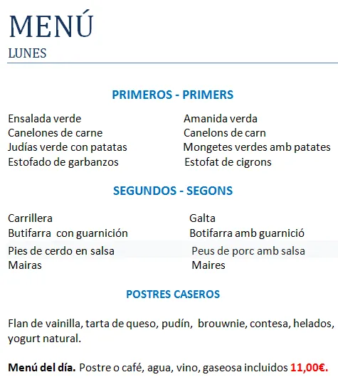 Menü_Brasería Restaurante Come Bien_Montornès del Vallès_Bild_2