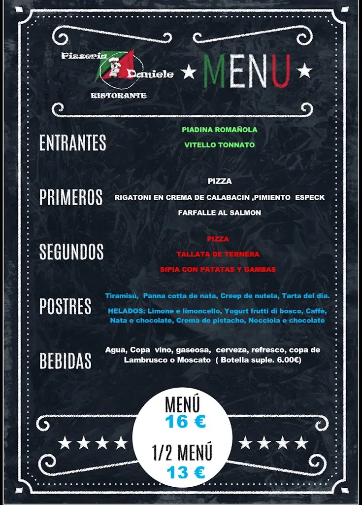 Menu_Ristorante Pizzeria Daniele_Montornès del Vallès_image_1