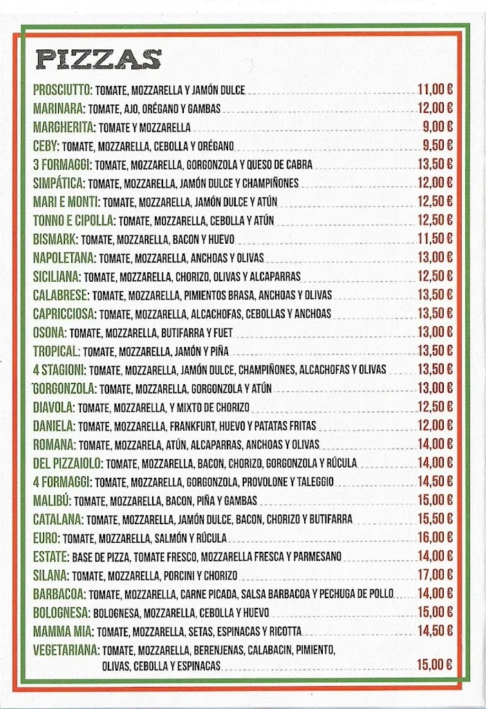 Menu_Ristorante Pizzeria Daniele_Montornès del Vallès_image_3