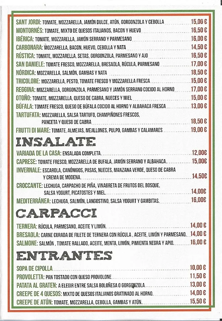 Menu_Ristorante Pizzeria Daniele_Montornès del Vallès_image_4