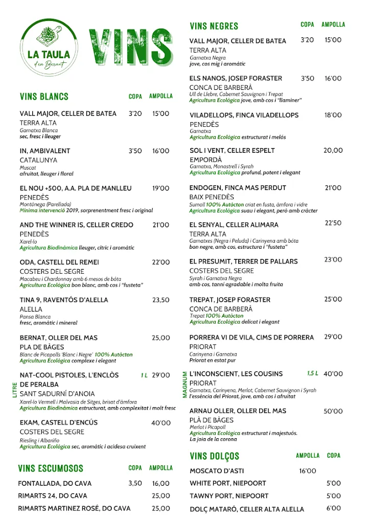 Menu_La Taula d'en Bernat_Molins de Rei_image_2