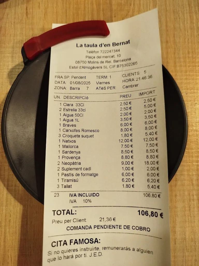 Diego Rodriguez Fernandez_La Taula d'en Bernat_Molins de Rei_review