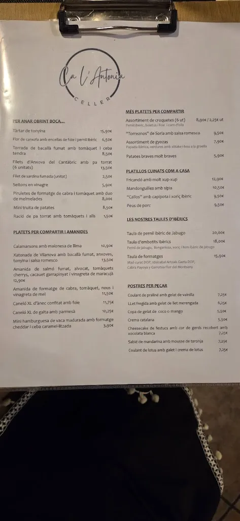 Menu_Celler Ca l'Antonia_Molins de Rei_image_2