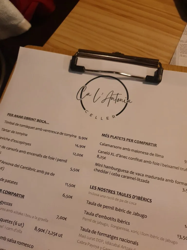 Menu_Celler Ca l'Antonia_Molins de Rei_image_3