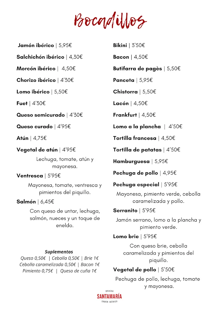 Menu_Dehesa De Santa María De Molins De Rei_Molins de Rei_image_1