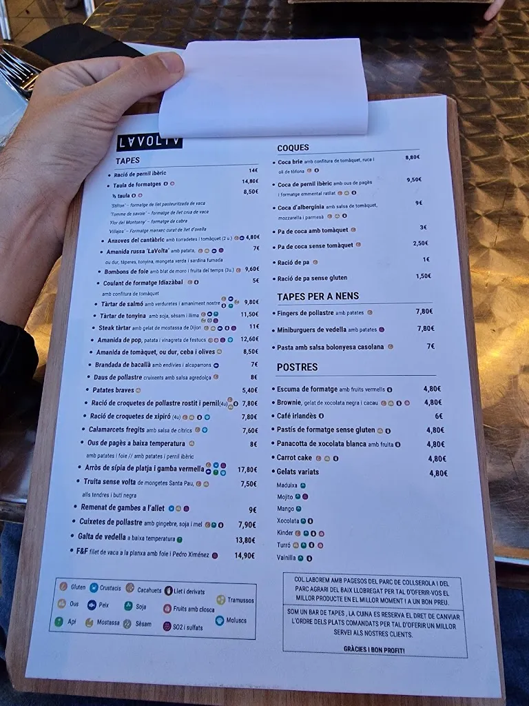 Menu_Restaurant LaVolta_Molins de Rei_image_1