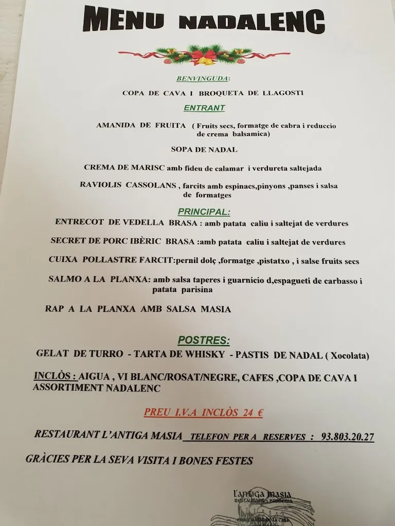 Menu_Restaurant L'Antiga Masia_Òdena_image_3