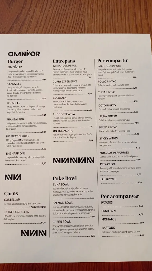 Menu_Omnívor - Vermouth / Restaurant / Cocktails_Olesa de Montserrat_image_1