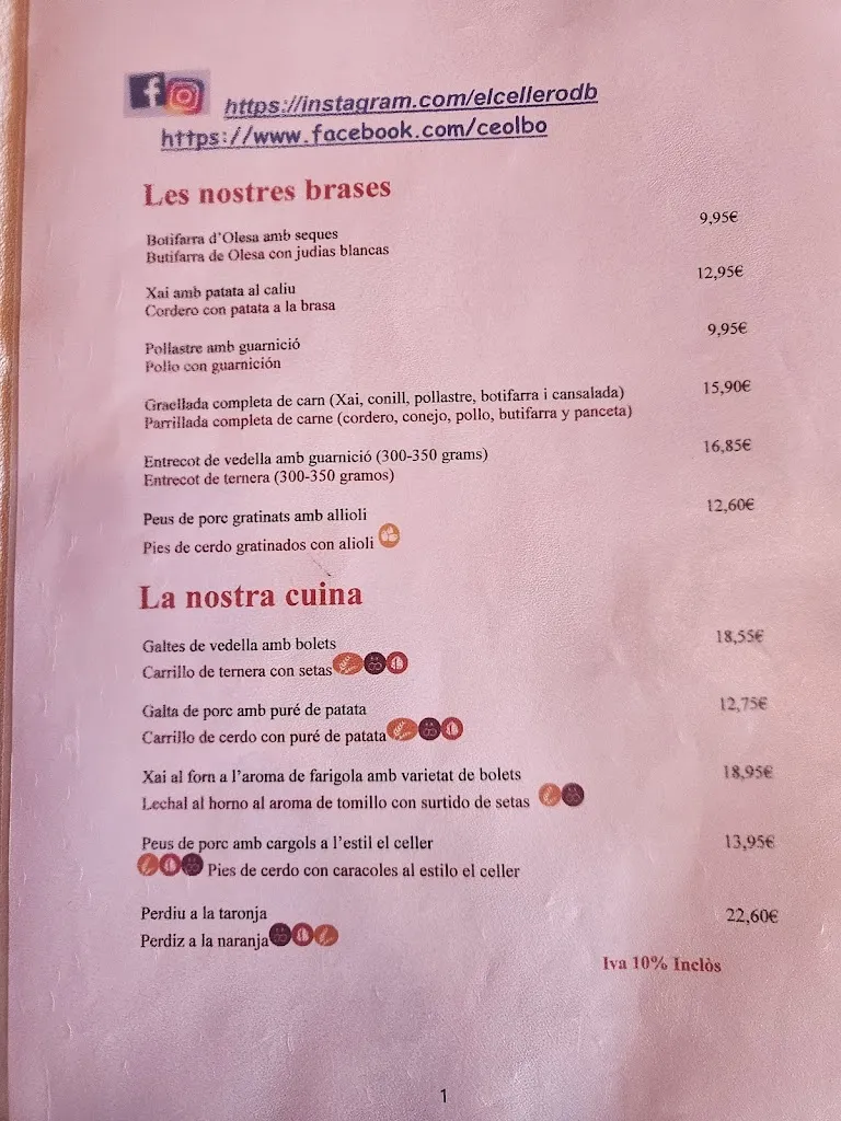 Menu_Restaurant El Celler_Olesa de Bonesvalls_image_2