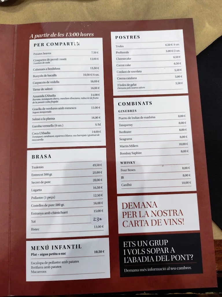 Menu_L'Abadia del Pont Vell_Navarcles_image_1