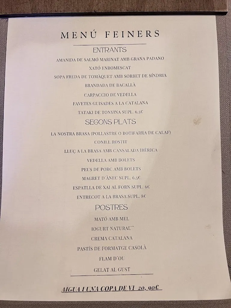 Menu_Restaurant Castell d'Orpí_Orpí_image_1