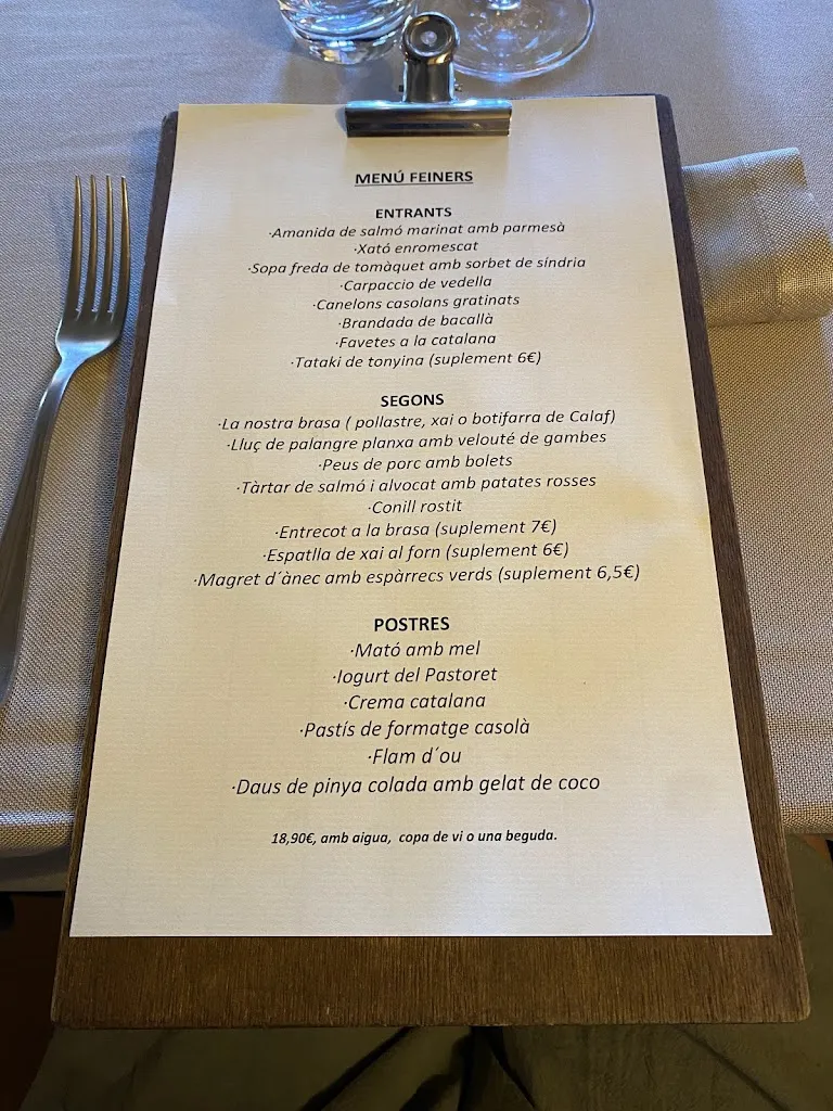 Menu_Restaurant Castell d'Orpí_Orpí_image_2