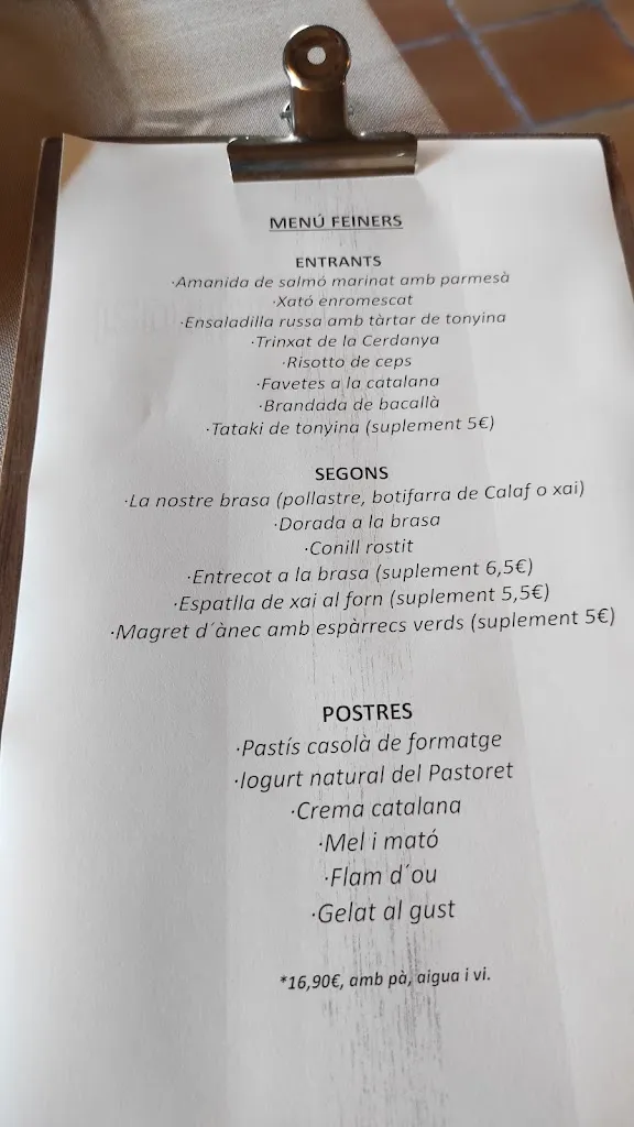 Menu_Restaurant Castell d'Orpí_Orpí_image_3