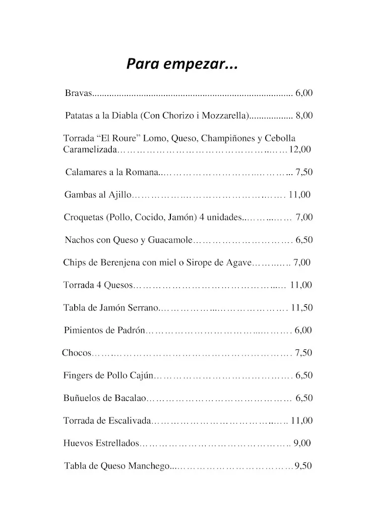 Menu_Restaurant El Roure_Orpí_image_1