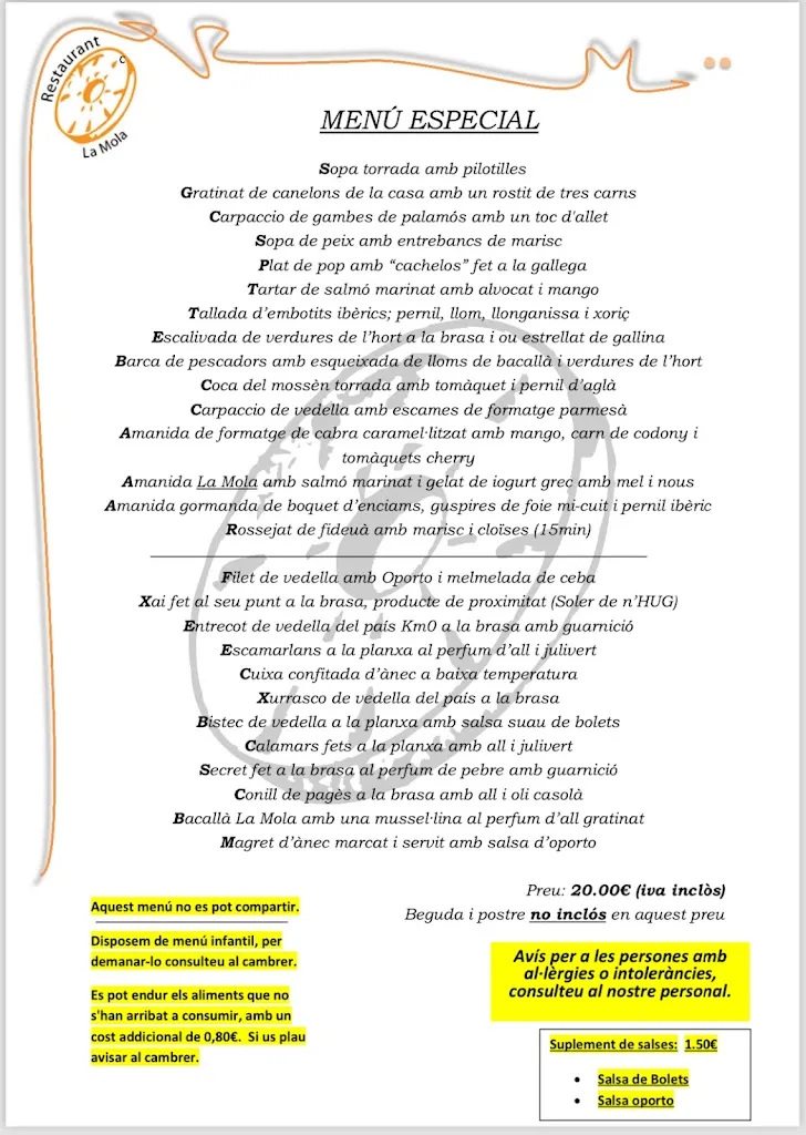 Menu_Restaurant La Mola_Olost_image_1
