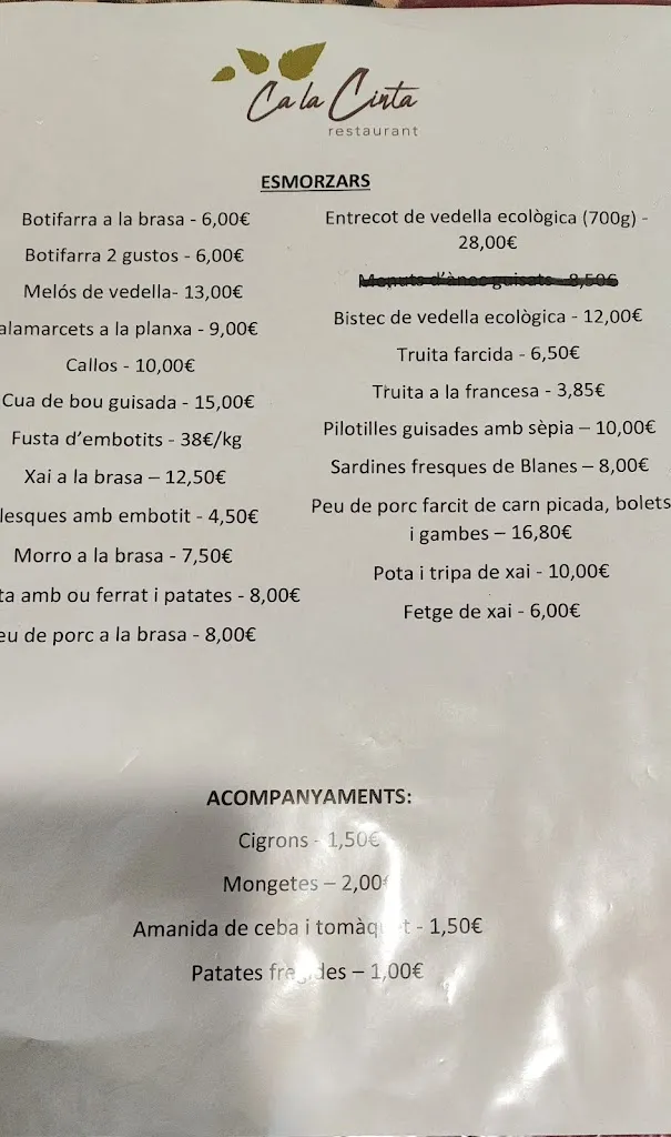 Menu_Ca La Cinta_Olost_image_1