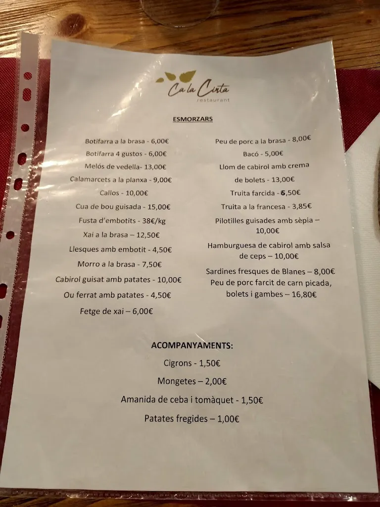 Menu_Ca La Cinta_Olost_image_2