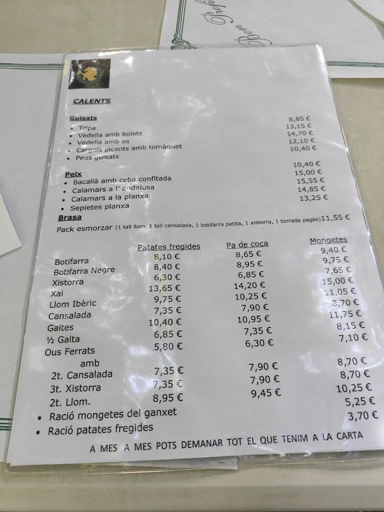Menu_Restaurant Cal Tatano_Òrrius_image_3