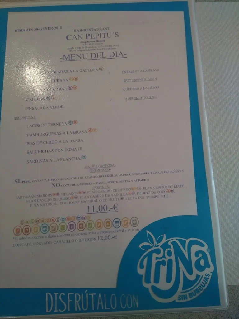 Menu_Restaurant Can Pepitus_Olèrdola_image_4