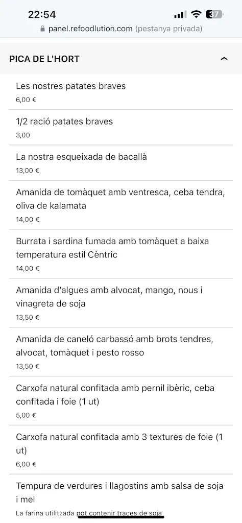 Menu_Cèntric Gastro-Bar_Olèrdola_image_3