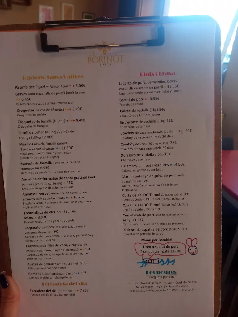 Menü_Le Borinot_Olèrdola_Bild_4