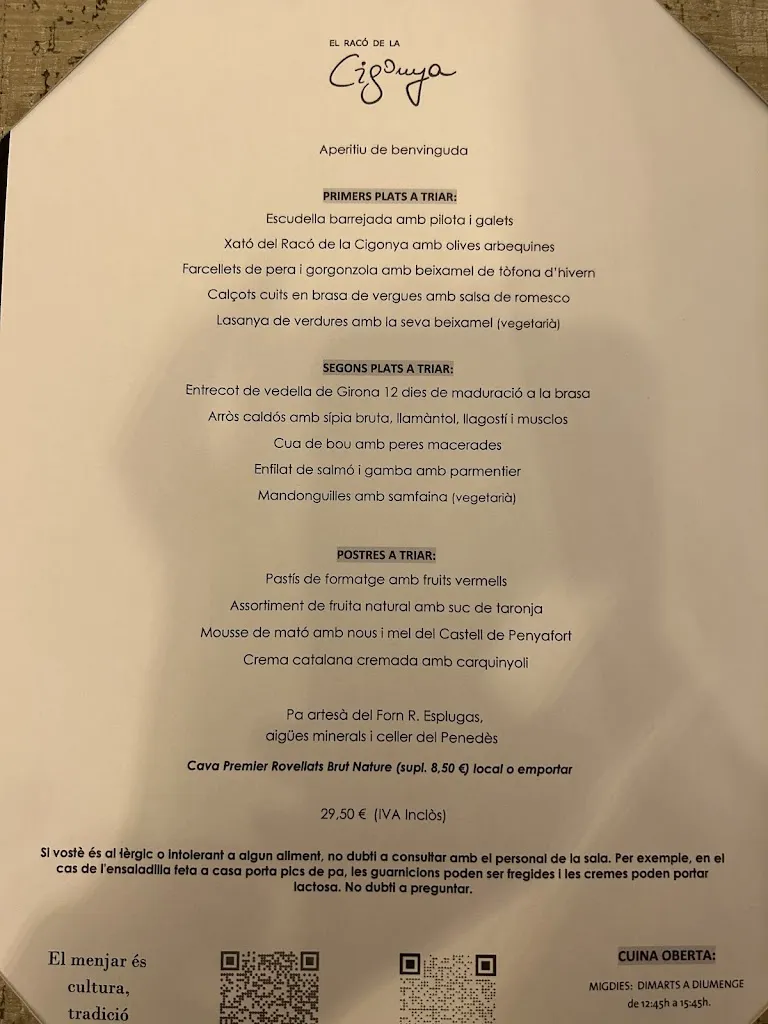 Menu_El Racó de la Cigonya_Olèrdola_image_1