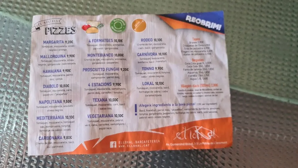 Menu_El Lokal Bar Pizzeria_Pobla de Claramunt La_image_4