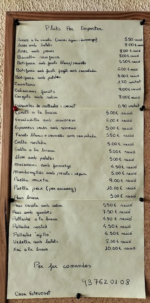 Menu_Casa Estevenet_Palafolls_image_2