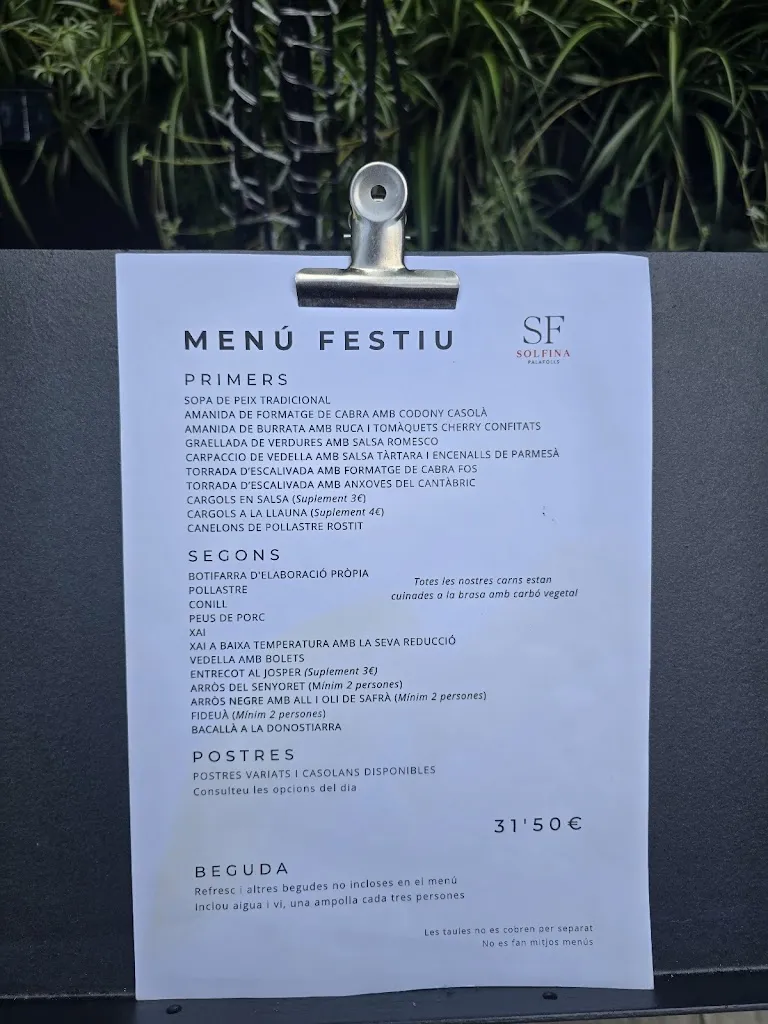 Menu_Hostal Solfina_Palafolls_image_1