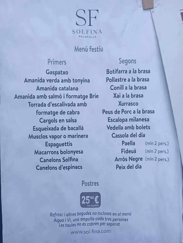 Menu_Hostal Solfina_Palafolls_image_3