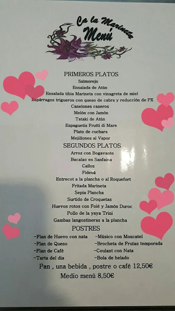 Menu_Ca La Marineta_Palafolls_image_2