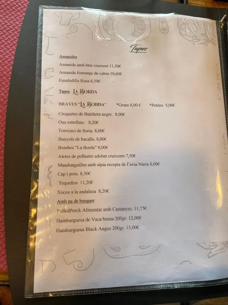 Menu_La Borda de Lillet_Pobla de Lillet La_image_1