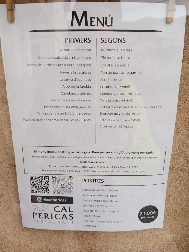 Menu_Cal Pericas Restaurant_Pobla de Lillet La_immagine_4