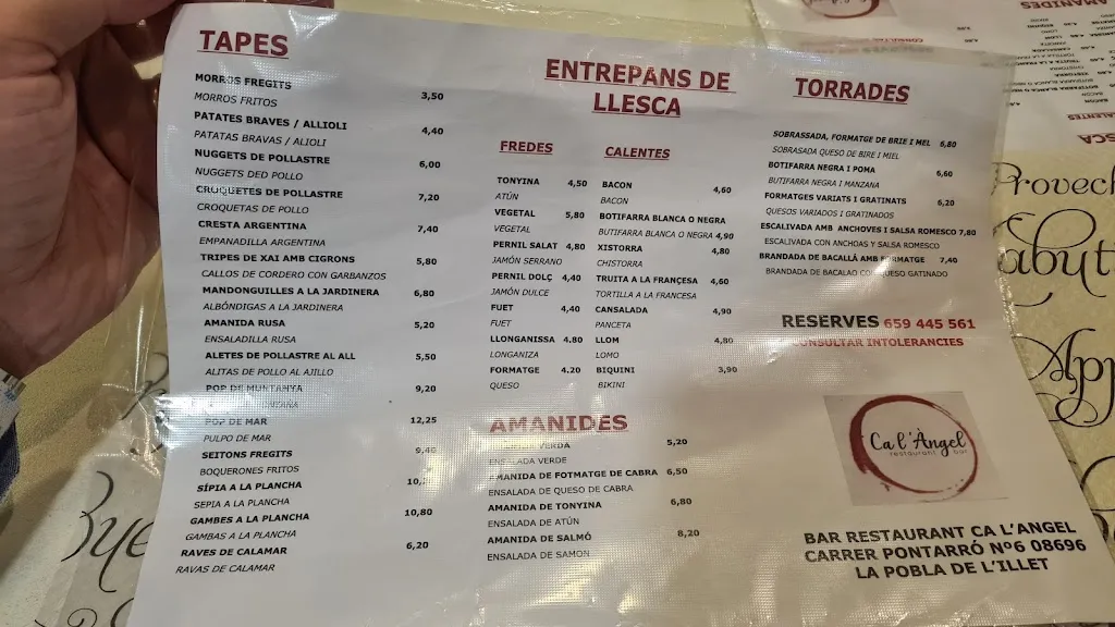 Menu_Bar Ca l'Àngel_Pobla de Lillet La_image_3