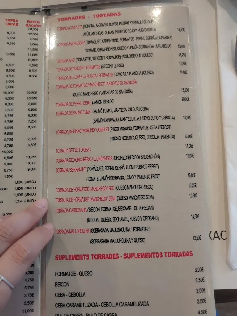 Menu_Bar Petit Marc_Montcada i Reixac_image_2