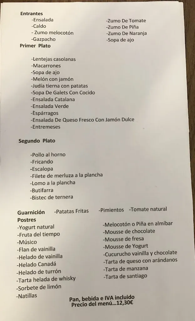 Menu_Bar Restaurant Ca l'Estany SL_Montcada i Reixac_image_2