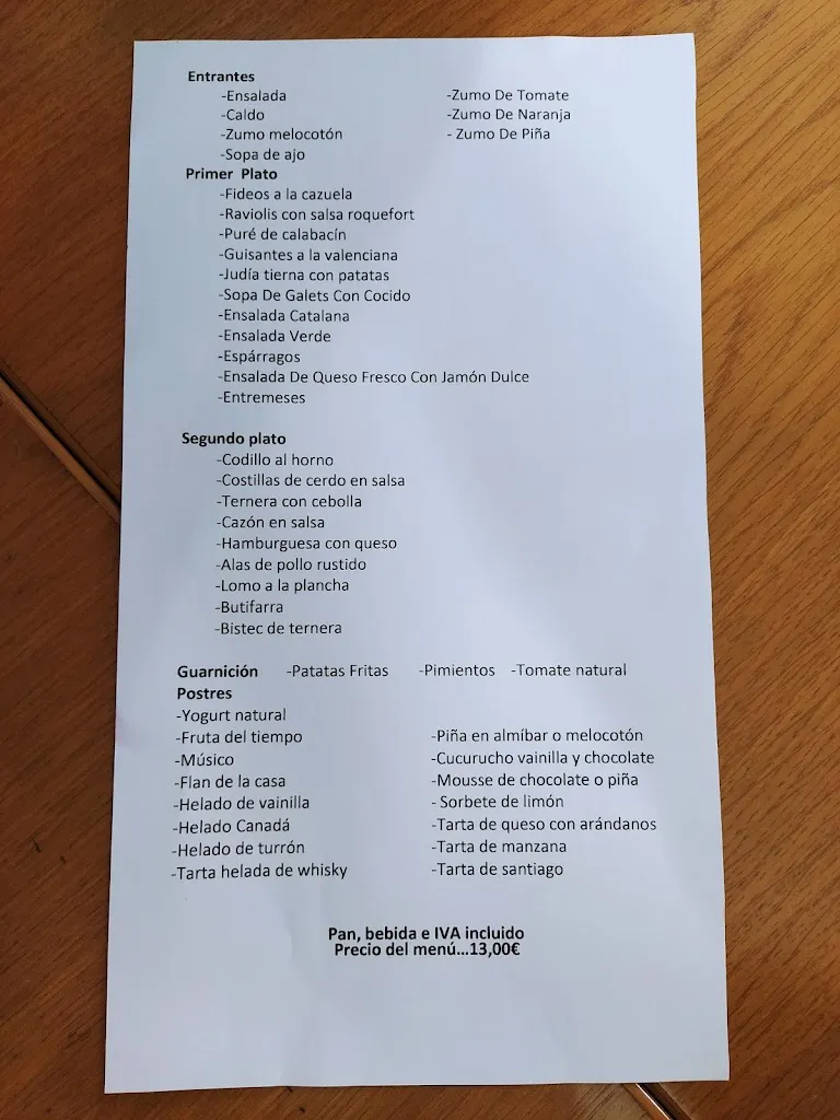 Menu_Bar Restaurant Ca l'Estany SL_Montcada i Reixac_image_4