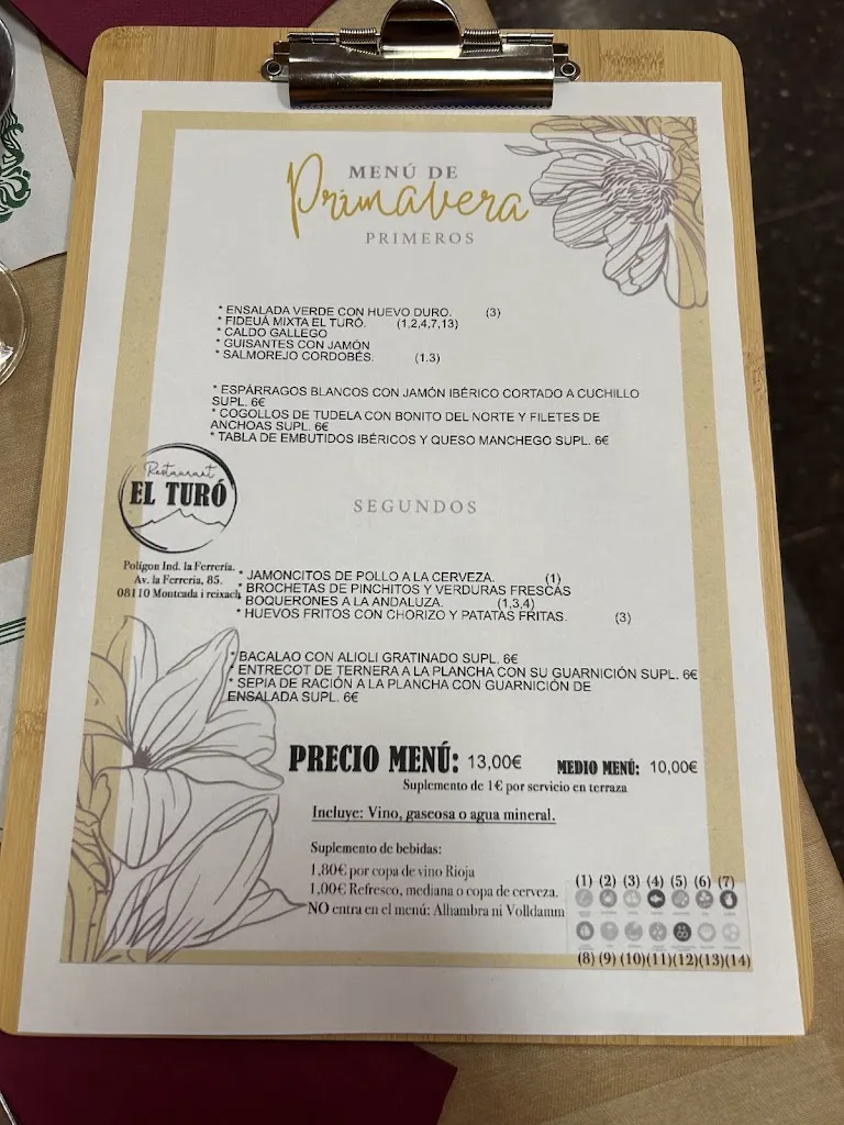 Menu_Restaurant el Turó_Montcada i Reixac_image_1