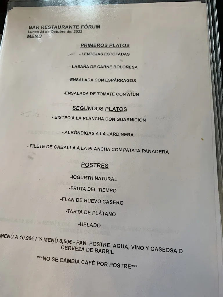 Menu_Bar Restaurante Forum_Montcada i Reixac_image_2