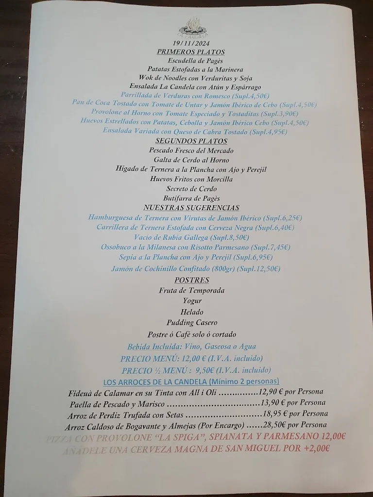 Menu_Bar Restaurant La Candela_Montcada i Reixac_image_1