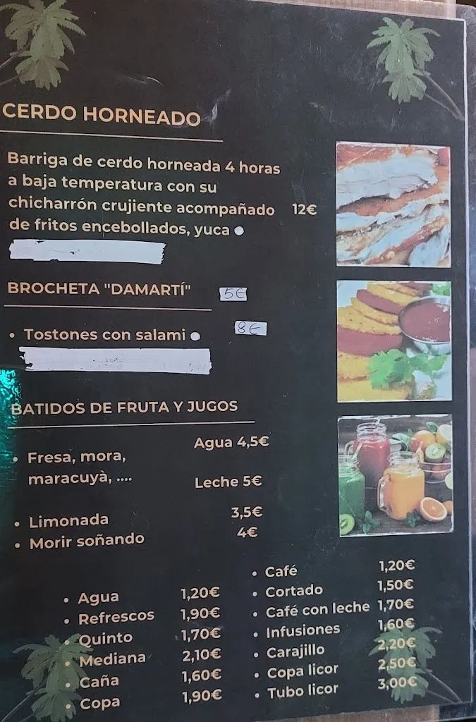 Menu_Bar Caribe Mir_Montcada i Reixac_image_1