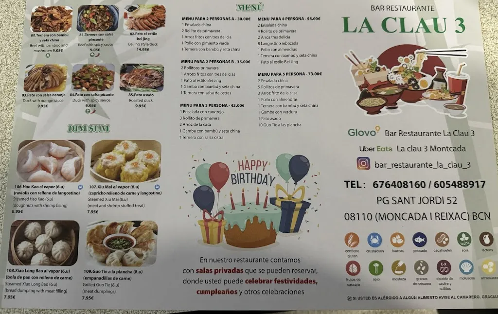 Menu_La Clau 3 Montcada_Montcada i Reixac_image_1