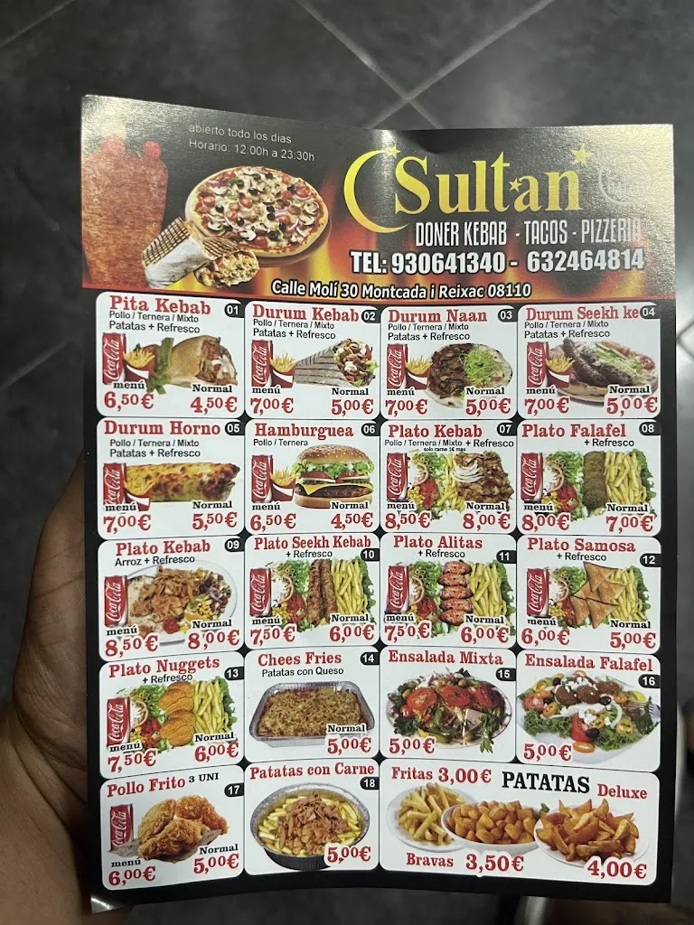 Menu_Sultan doner kebab_Montcada i Reixac_image_1