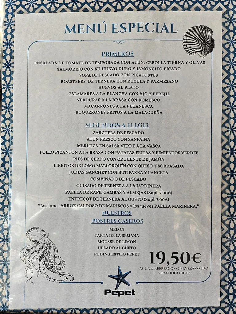 Menu_Restaurant Marisqueria Pepet_Pineda de Mar_image_1