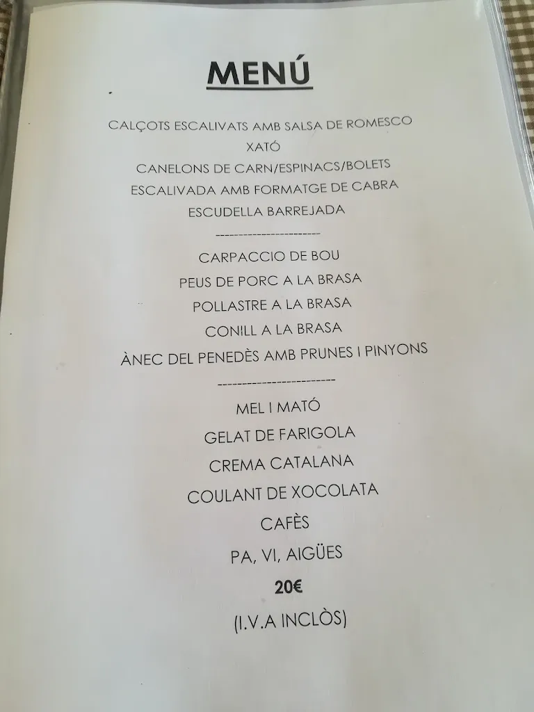 Menu_Restaurant Els Caçadors_Pontons_image_2