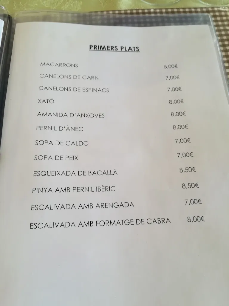 Menu_Restaurant Els Caçadors_Pontons_image_3