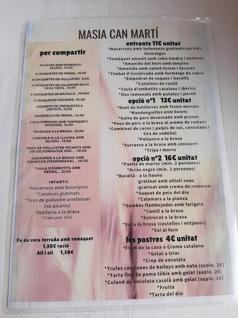 Menu_Restaurant Masía Can Martí_Premià de Dalt_image_4